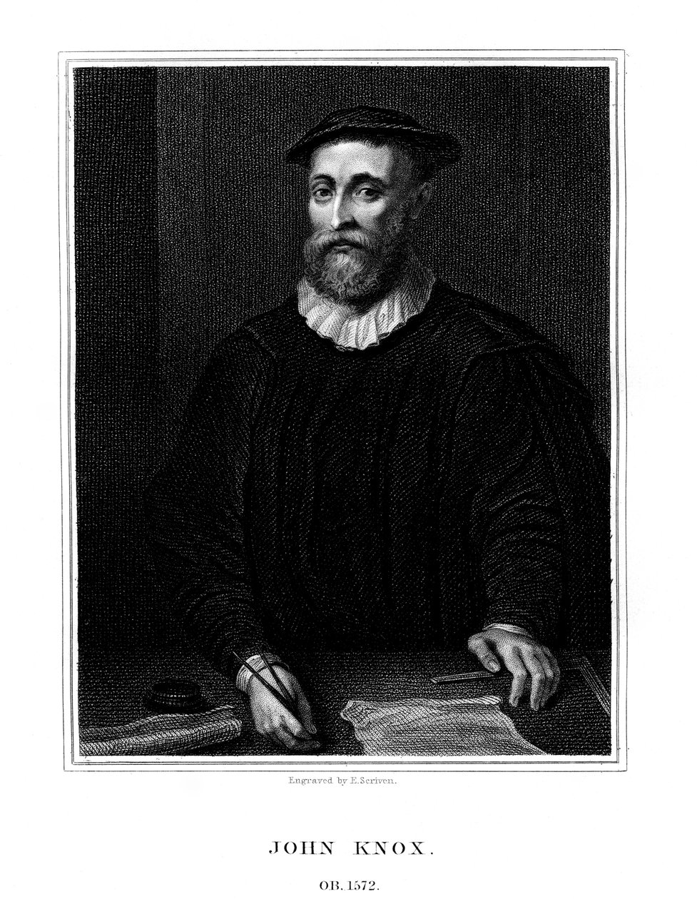 John Knox, skotský náboženský reformátor, 1825. od E. Scriven