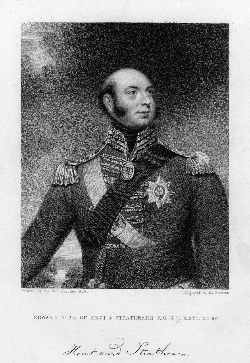 Princ Edward Augustus 1767-1820, vévoda z Kentu a Strathearnu, 19. století. od E. Scriven