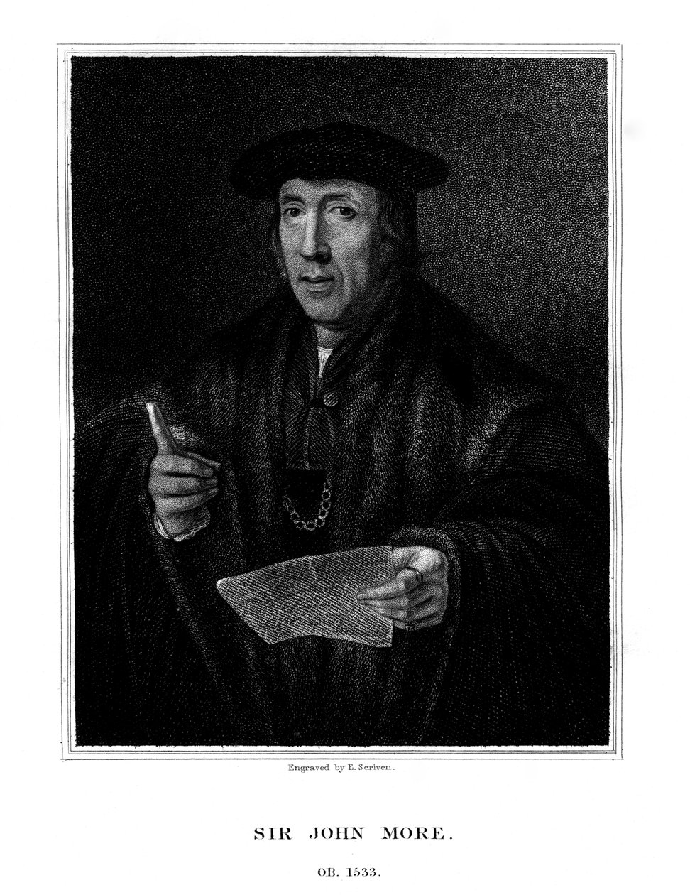 Sir John More, anglický právník, 1826. od E. Scriven