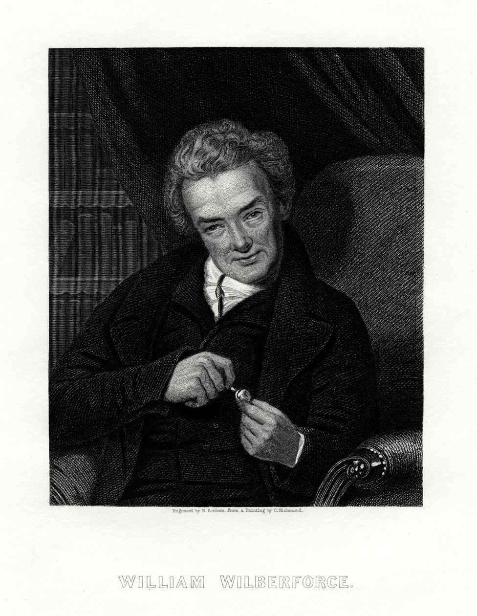 William Wilberforce, anglický bojovník proti otroctví, 19. století. od E. Scriven