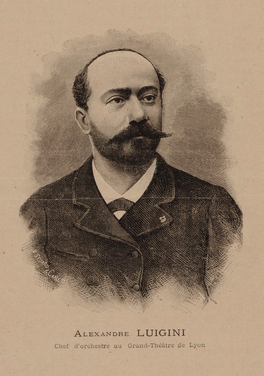 Portrét skladatele Alexandra Luiginiho 1850-1906, 1887. od E. Sédard