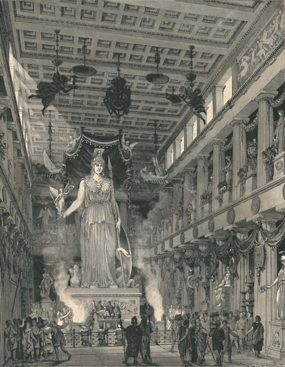 „Chrám Athené Parthenos, obnoven“, 1886 od E Thiersch