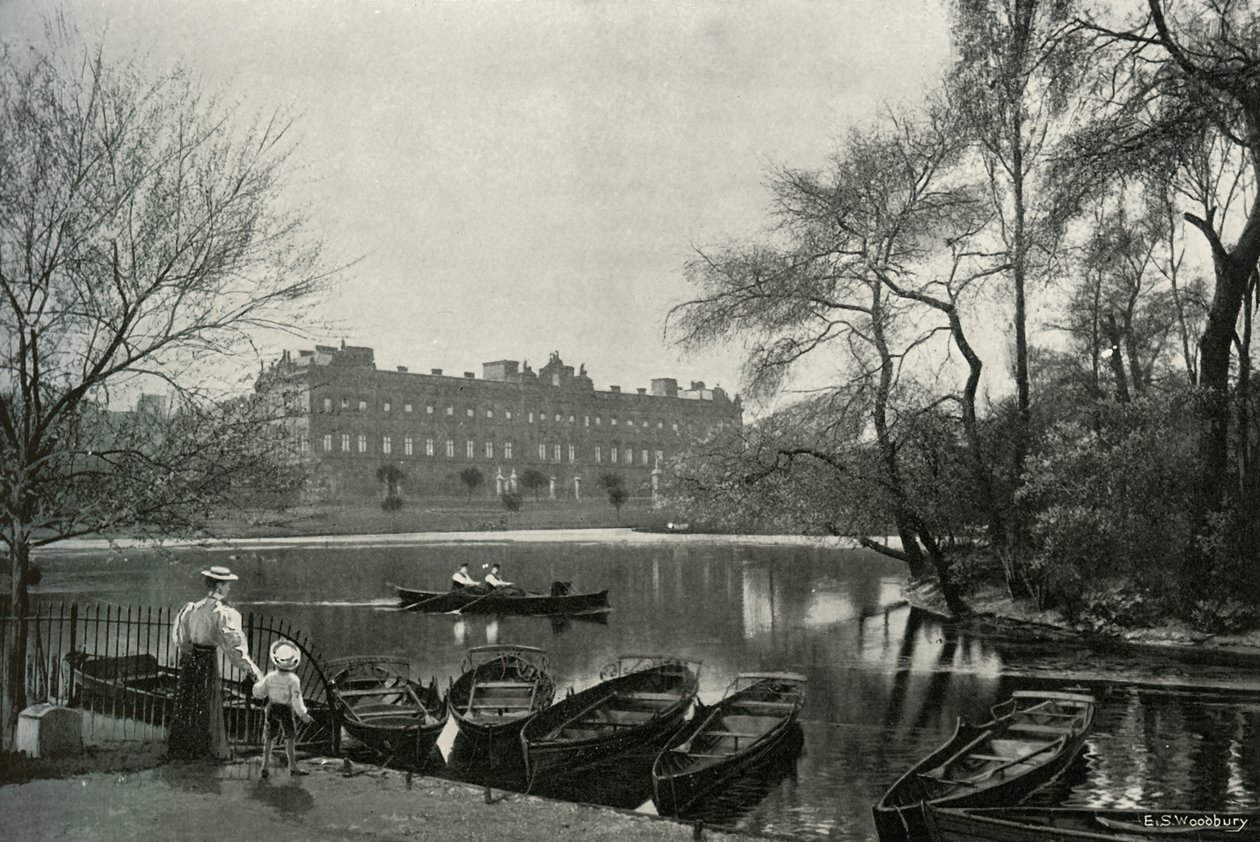 Buckinghamský palác, c1897 od E. and S. Woodbury