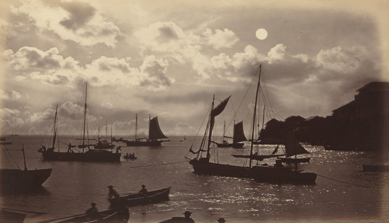 Moonlight Effect-Bay of Panama, 1877. od Eadweard Muybridge