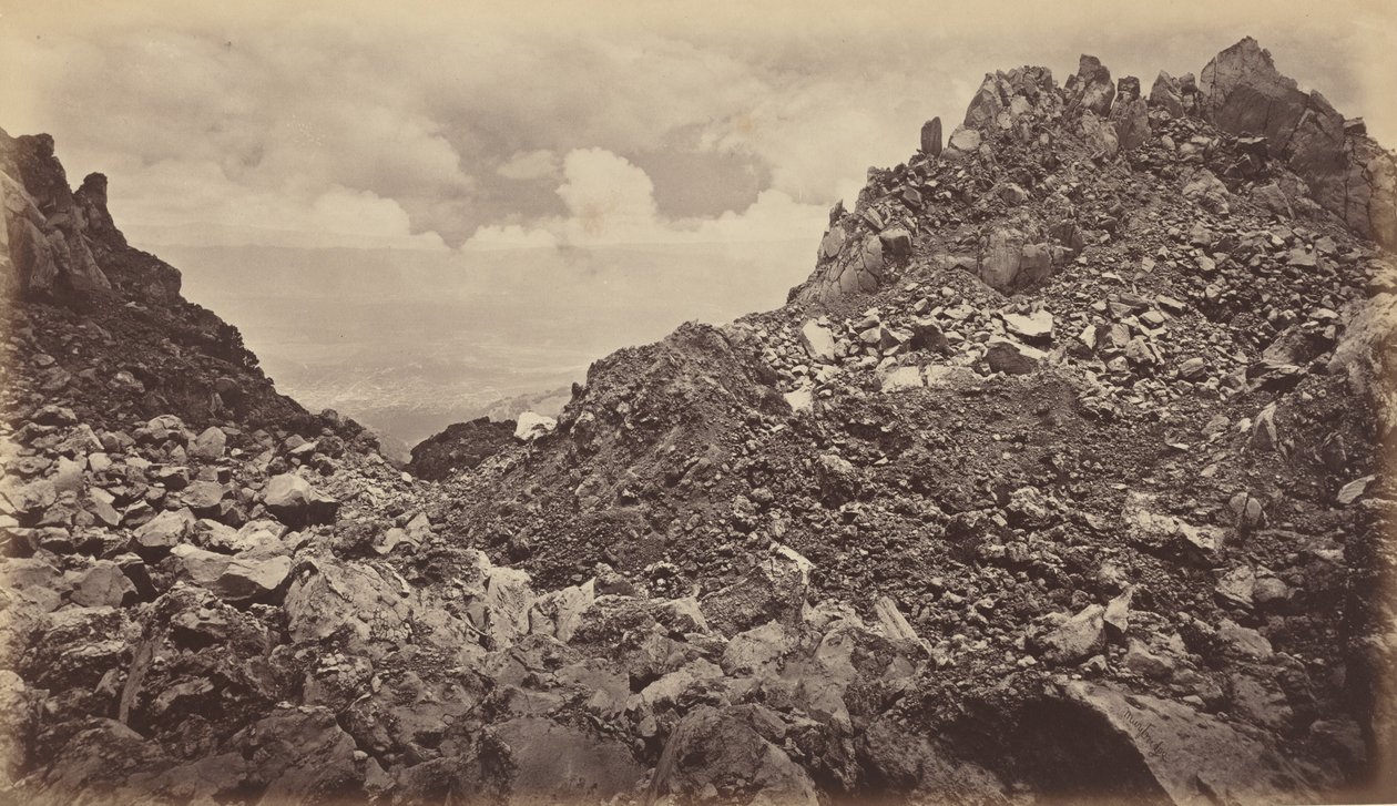 Quezaltenango z kráteru sopky, 1877. od Eadweard Muybridge