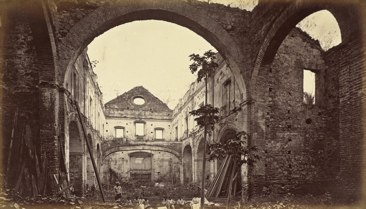 Ruiny kostela Santo Domingo-Panama, 1875, publikoval 1877. od Eadweard Muybridge