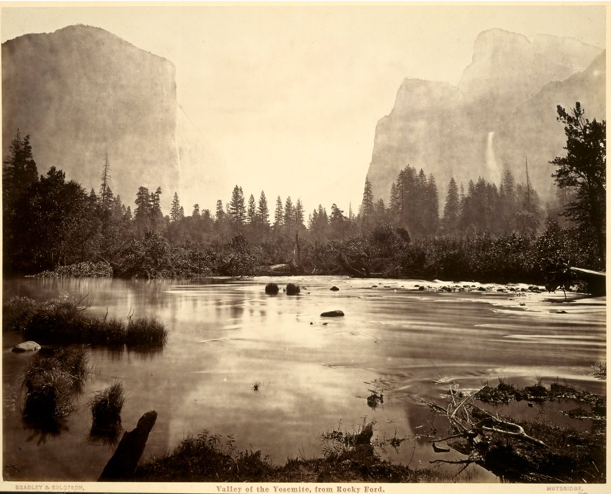Valley of the Yosemite, z Rocky Ford, 1872. od Eadweard Muybridge