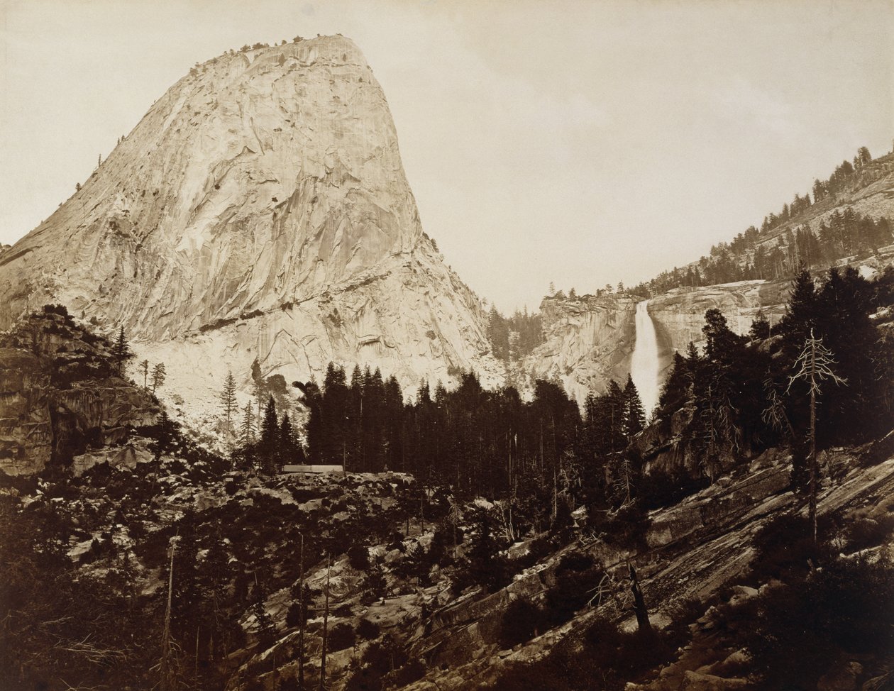 Čepice Svobody, Yosemitské údolí, 1872 (albumenový stříbrný tisk) od Eadweard Muybridge