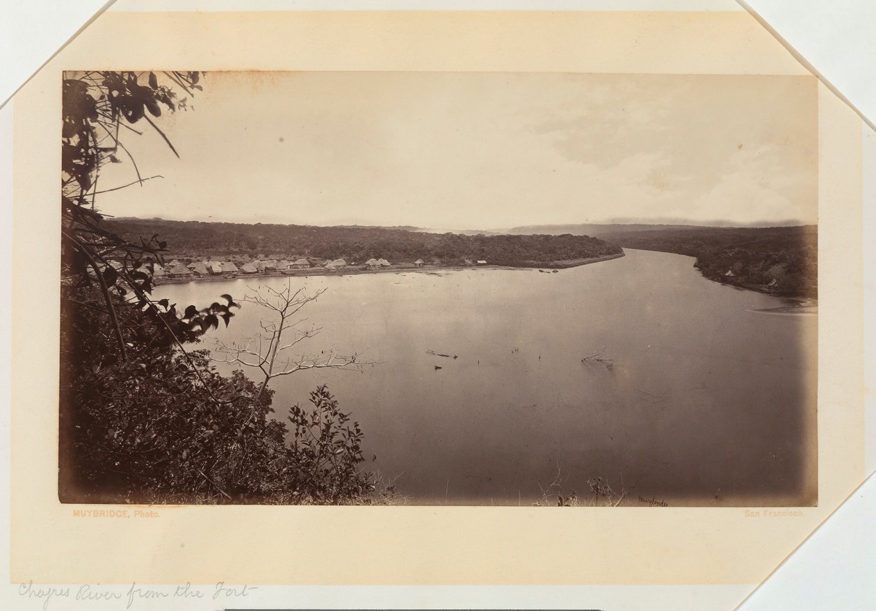 Řeka Chagres z pevnosti, Panama od Eadweard Muybridge