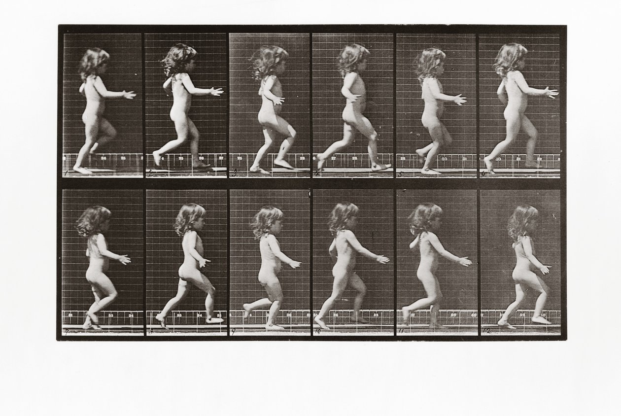 Dítě běží, deska 469 od Animal Locomotion, 1887 od Eadweard Muybridge
