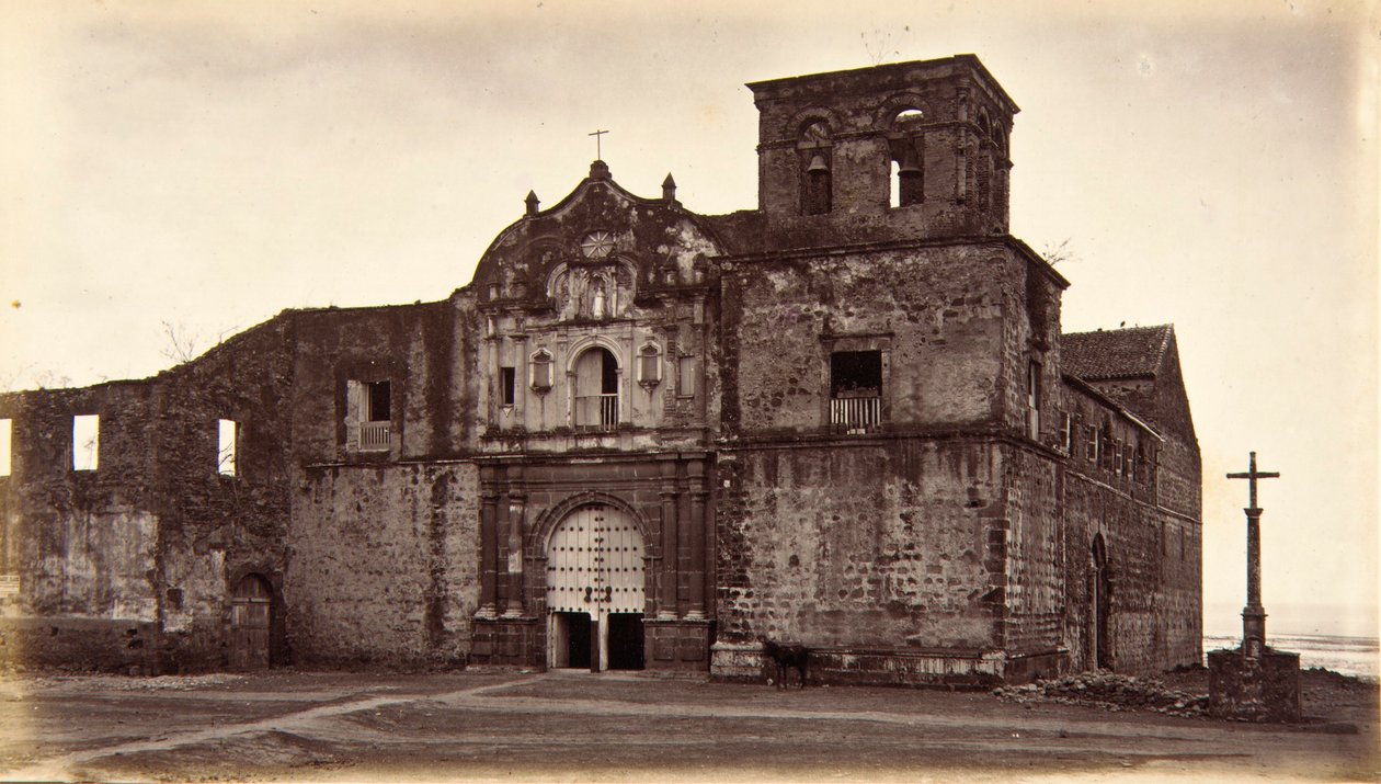 Kostel San Francisco, Panama od Eadweard Muybridge