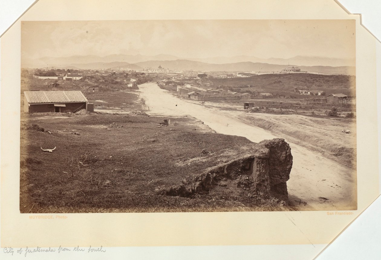 Město Guatemala z jihu od Eadweard Muybridge