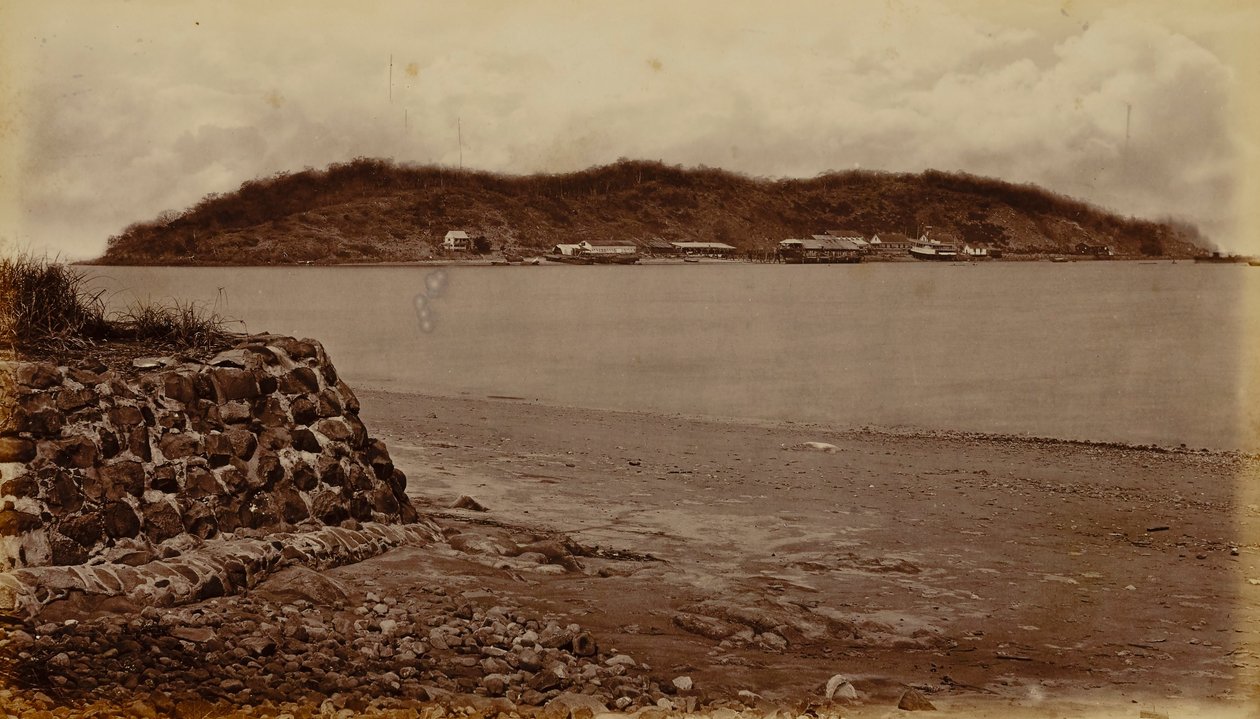 Ostrov Naos, od Perico, Panamský záliv od Eadweard Muybridge