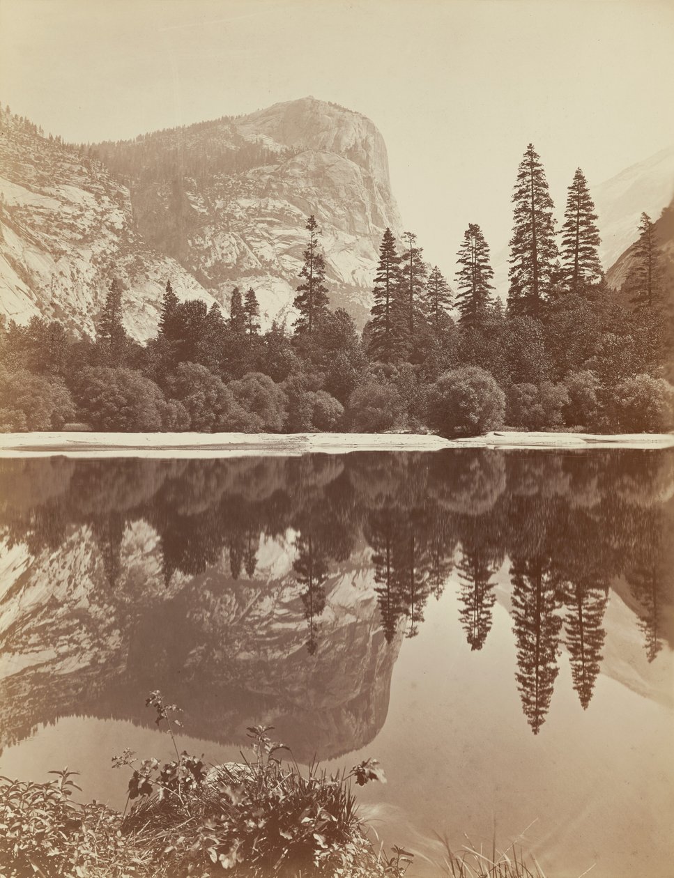 Zrcadlové jezero, Yosemitské údolí, 1872 (foto) od Eadweard Muybridge