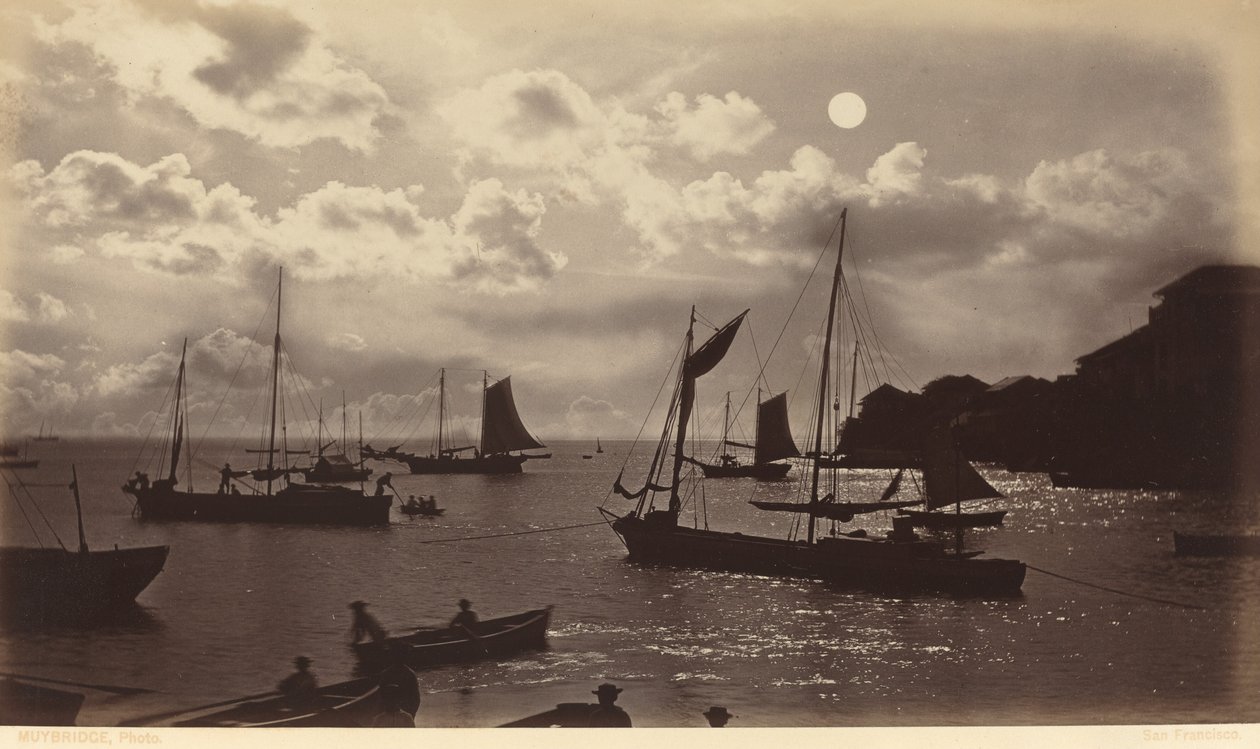 Moonlight Effect-Bay of Panama od Eadweard Muybridge