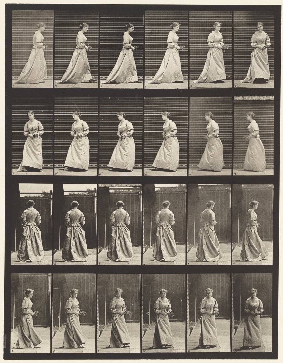 Talíř 100. Otočné a stoupající schody, 1885 od Eadweard Muybridge