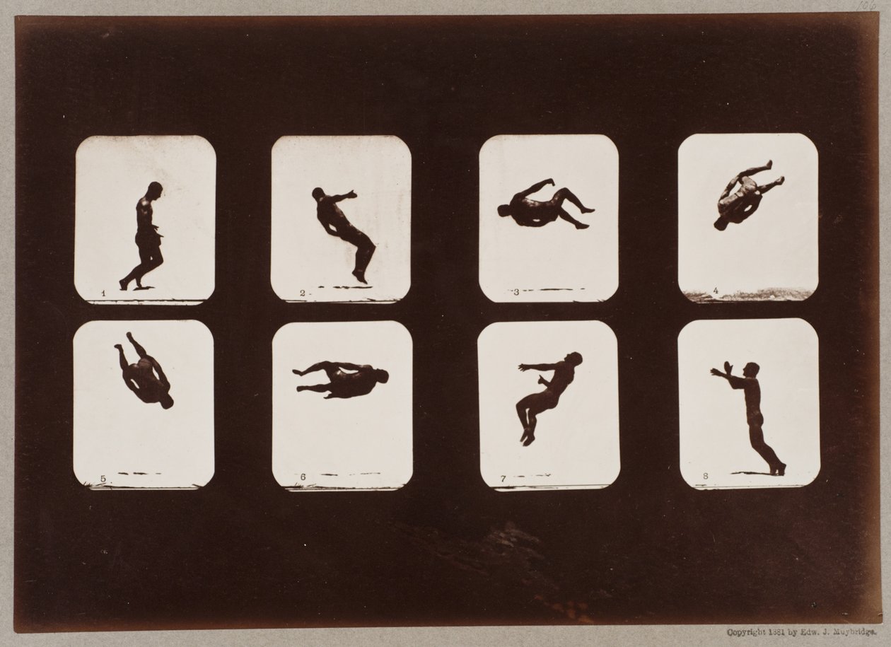 Talíř 106. Sportovci, Twisting Summersault od Eadweard Muybridge