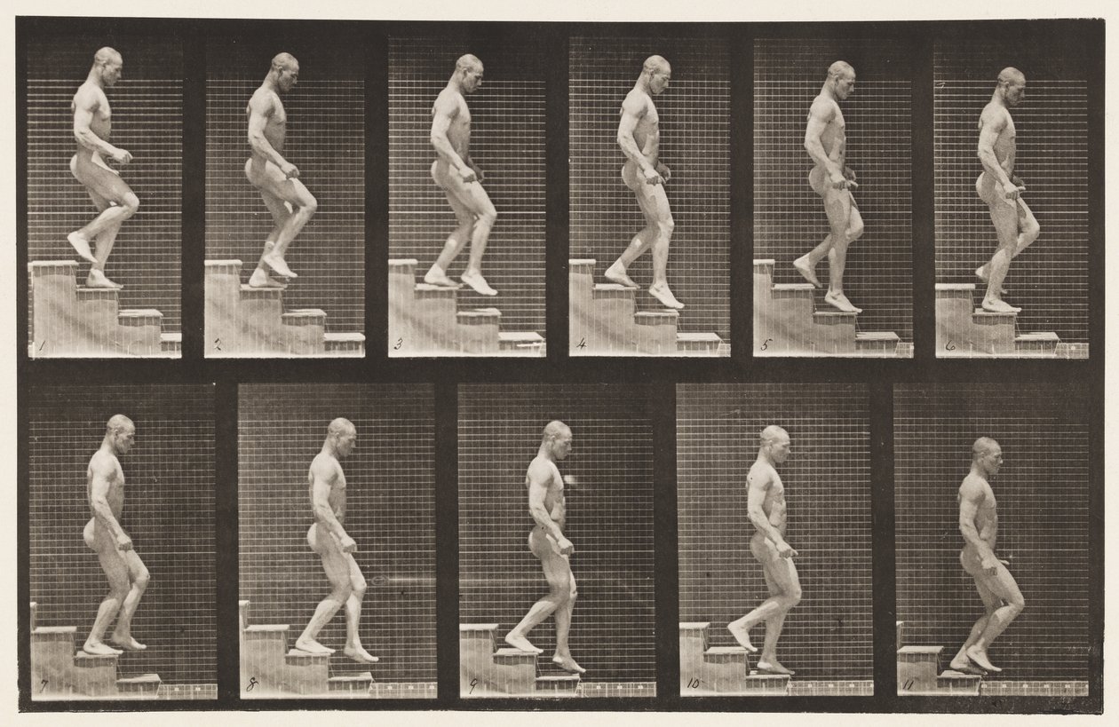Talíř 126. Sestupné schody od Eadweard Muybridge