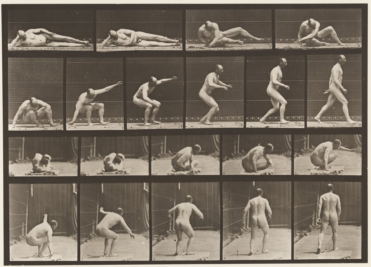 Talíř 258. Vstává ze země a odchází od Eadweard Muybridge