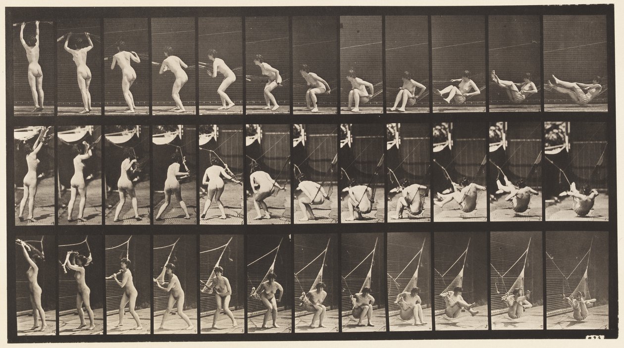 Talíř 262. Vystupování z Hammocku od Eadweard Muybridge