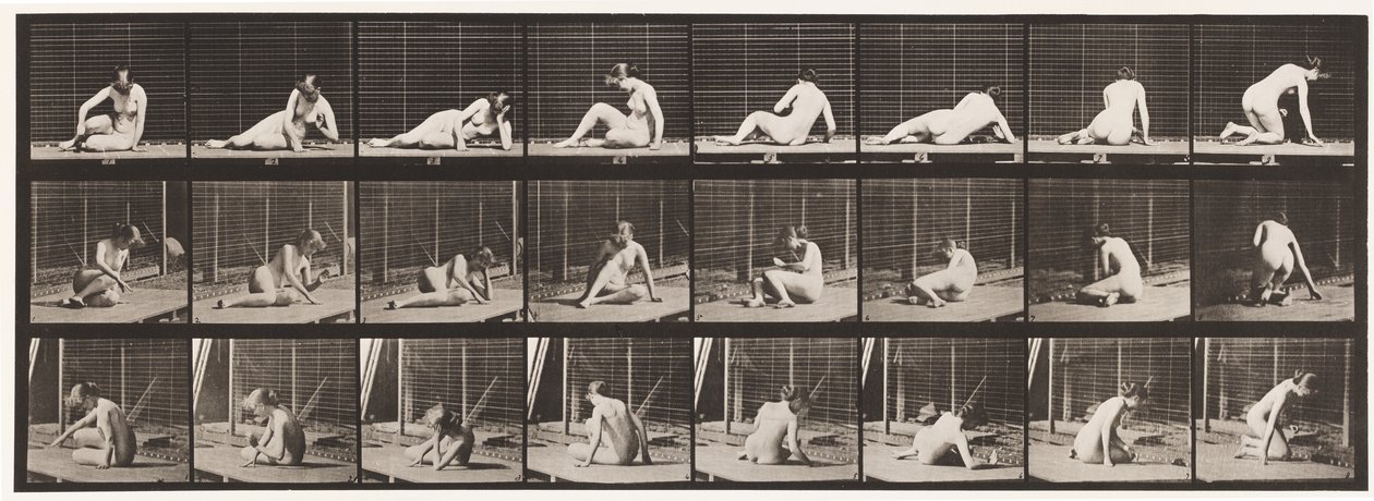 Talíř 266. Otáčení a změna polohy na zemi od Eadweard Muybridge