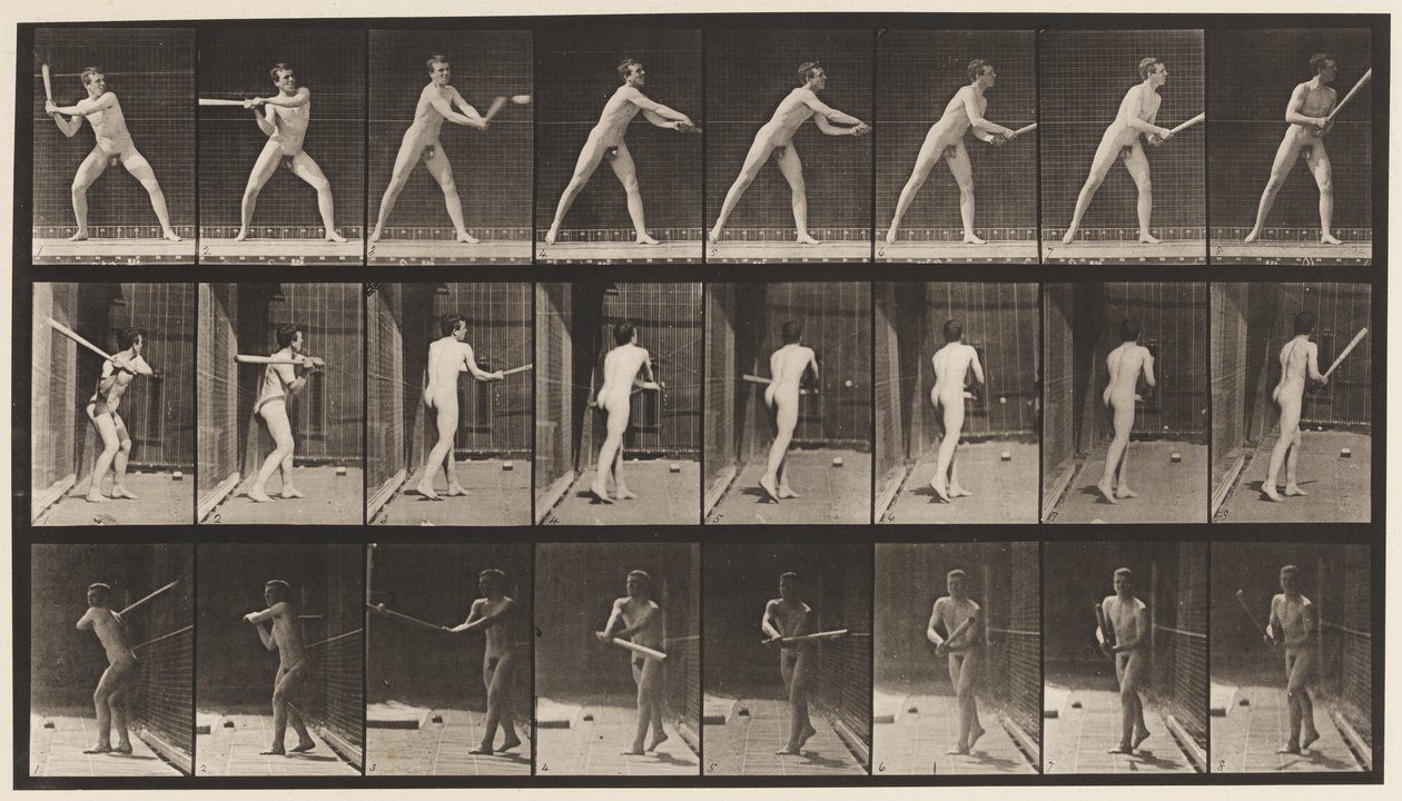Talíř 277. Base-ball; Odpalování od Eadweard Muybridge