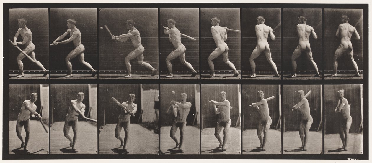 Talíř 278. Base-ball; Odpalování od Eadweard Muybridge