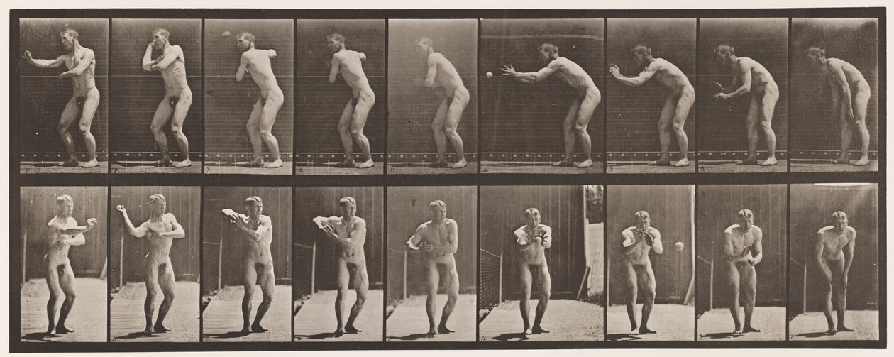 Talíř 281. Base-ball; Chytání a házení od Eadweard Muybridge