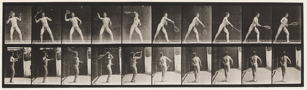 Talíř 294. Tenis na trávníku; Porce od Eadweard Muybridge