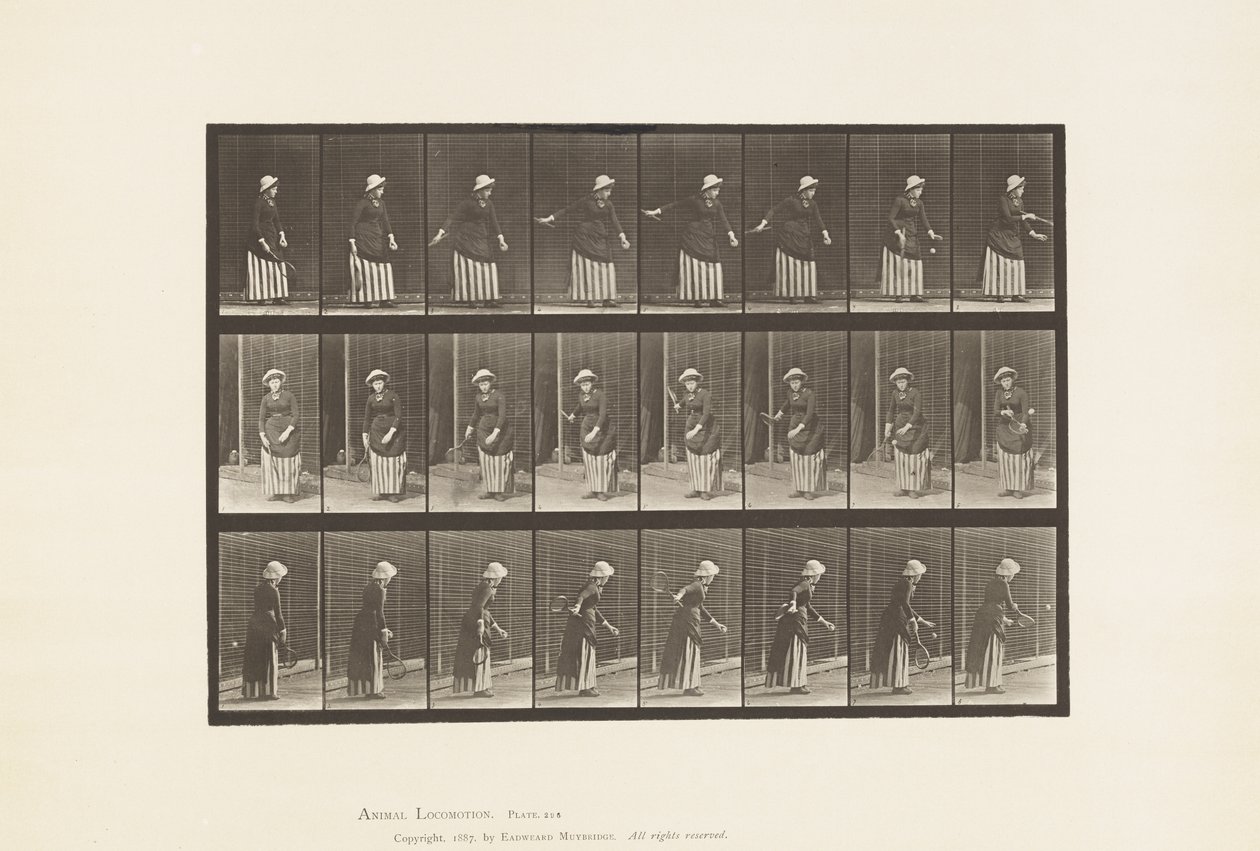 Talíř 296. Tenis na trávníku od Eadweard Muybridge