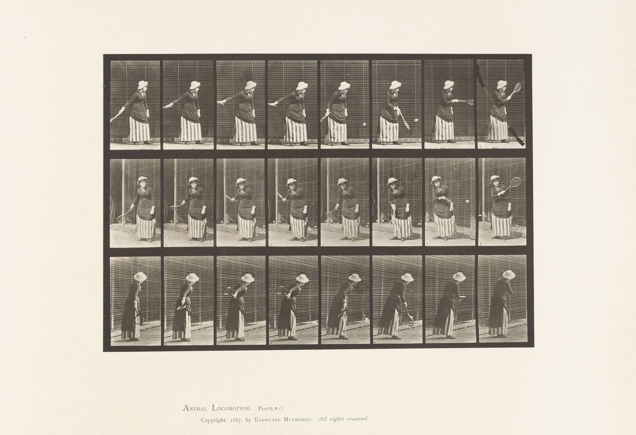Talíř 297. Tenis na trávníku od Eadweard Muybridge