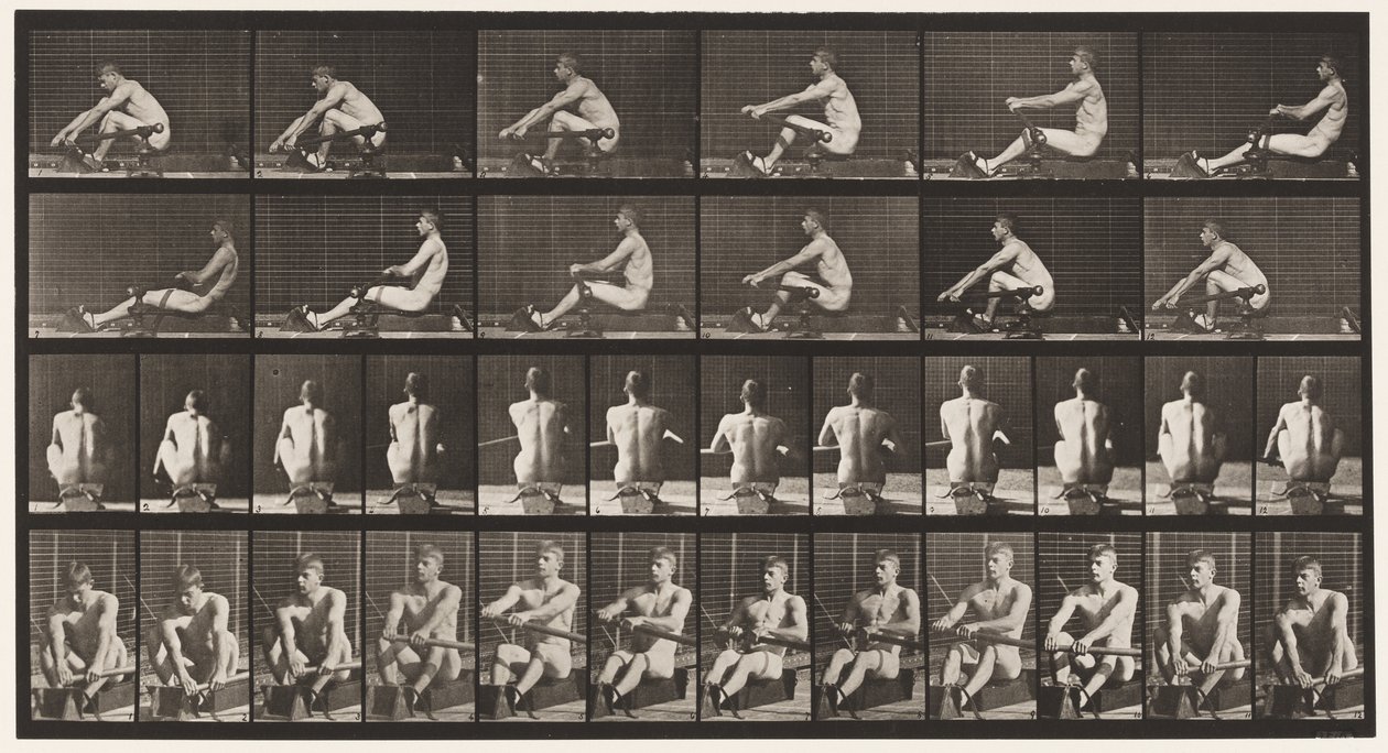 Talíř 327. Veslování od Eadweard Muybridge