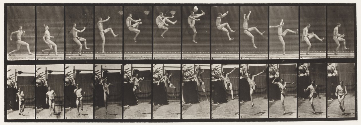Talíř 366. Běh, zatáhni a kopni od Eadweard Muybridge