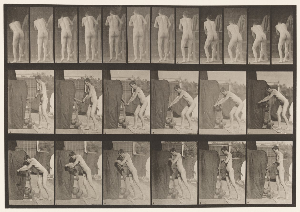Talíř 394. Otočení klikou od Eadweard Muybridge
