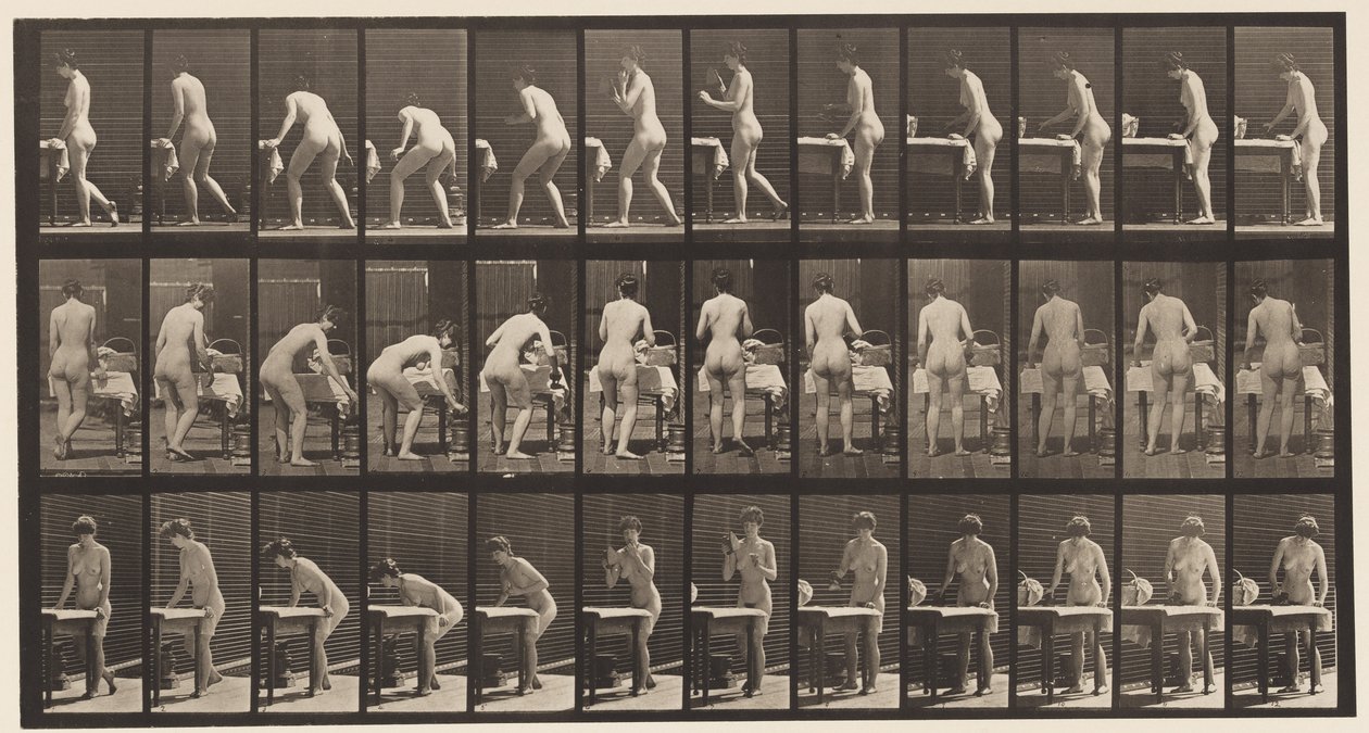 Talíř 435. Žehlení prádla od Eadweard Muybridge