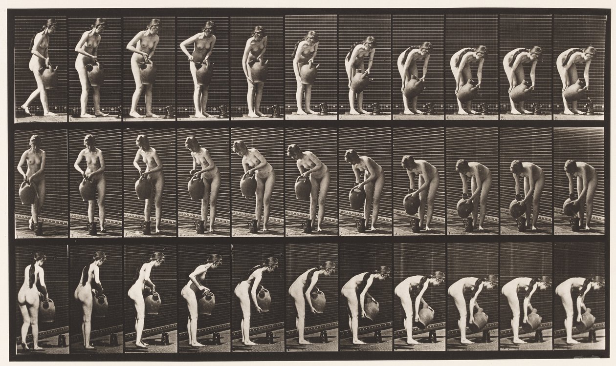 Talíř 446. Plnicí džbán na zemi z nádoby na vodu od Eadweard Muybridge