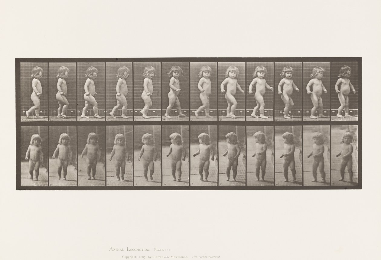 Talíř 468. Dítě, Chůze od Eadweard Muybridge