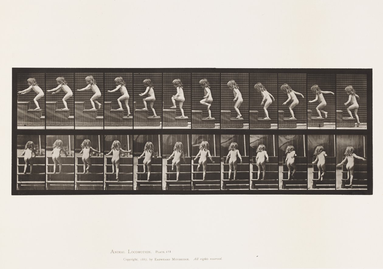 Talíř 473. Dítě, Chůze nahoru od Eadweard Muybridge