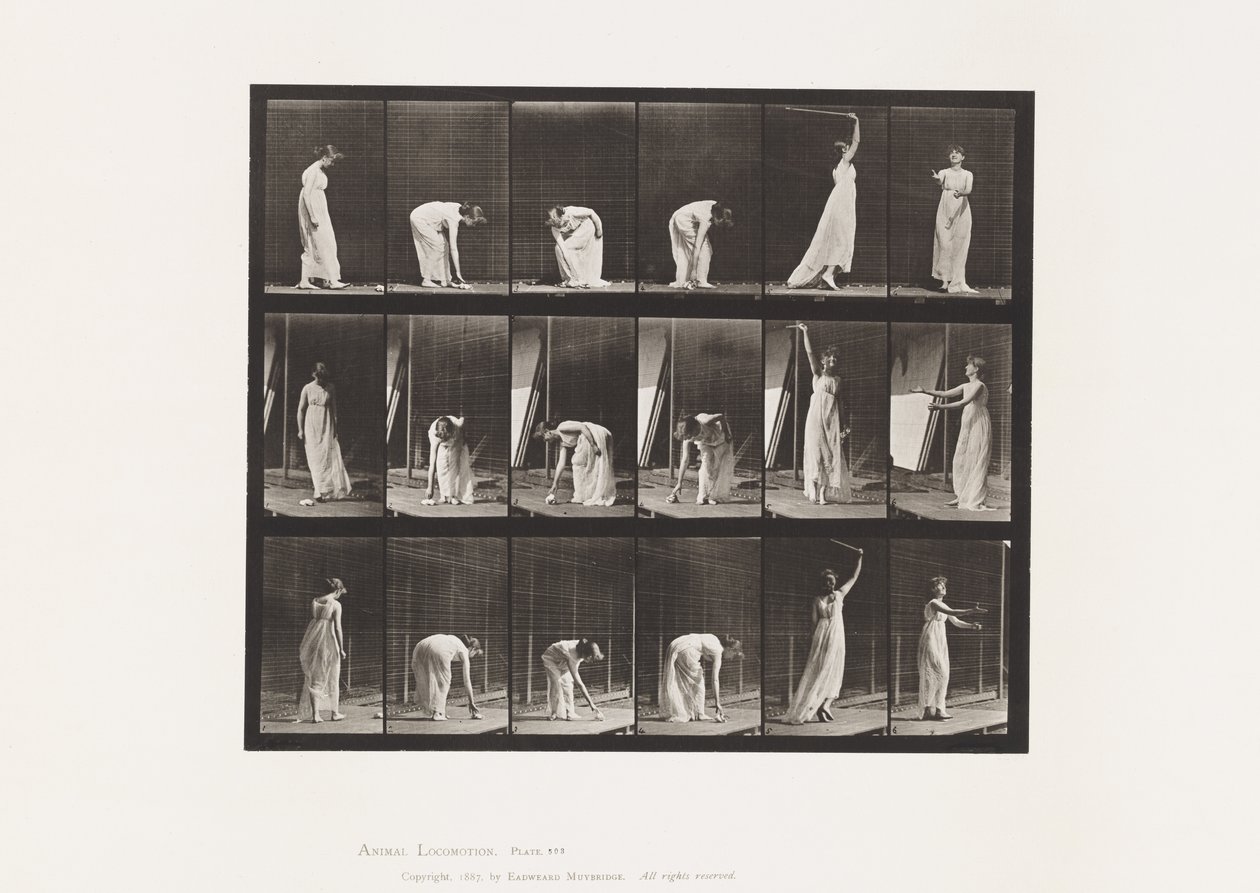 Talíř 503. Různé - Shrbení atd od Eadweard Muybridge