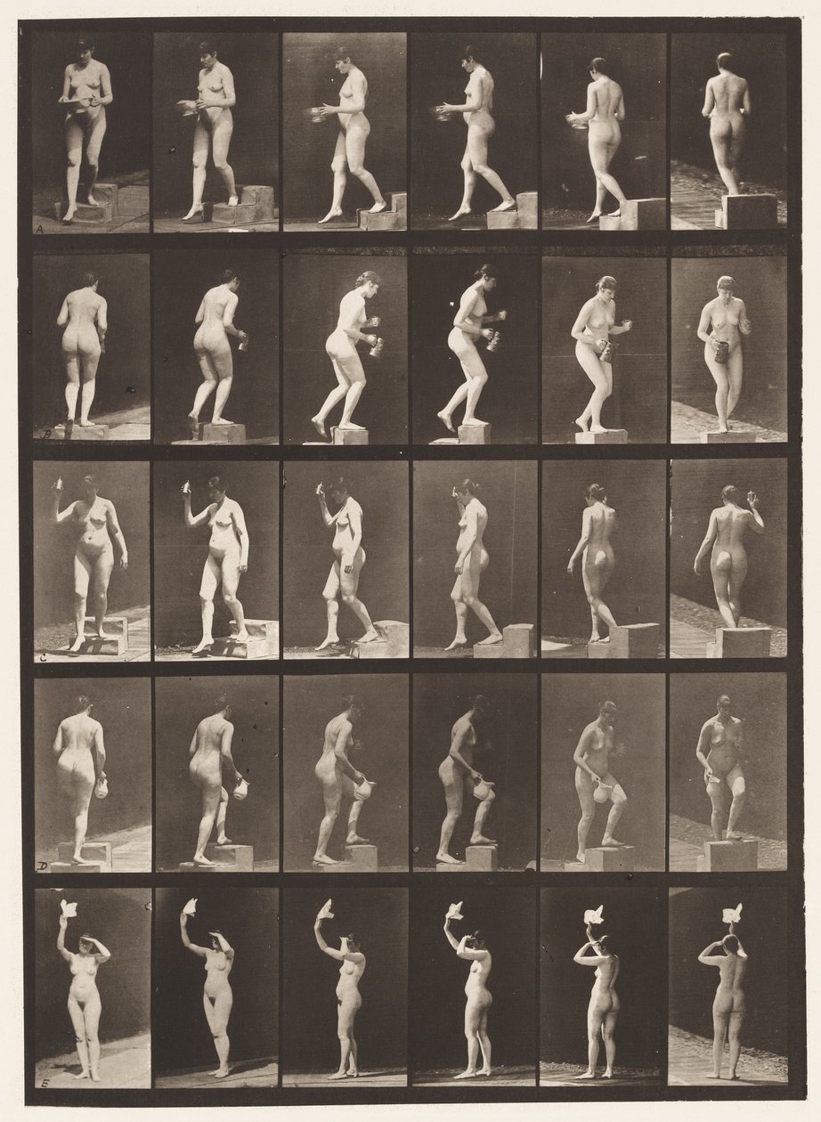 Deska 525. A, sestupný krok; B, Ascending Step;, 1872-1885 od Eadweard Muybridge