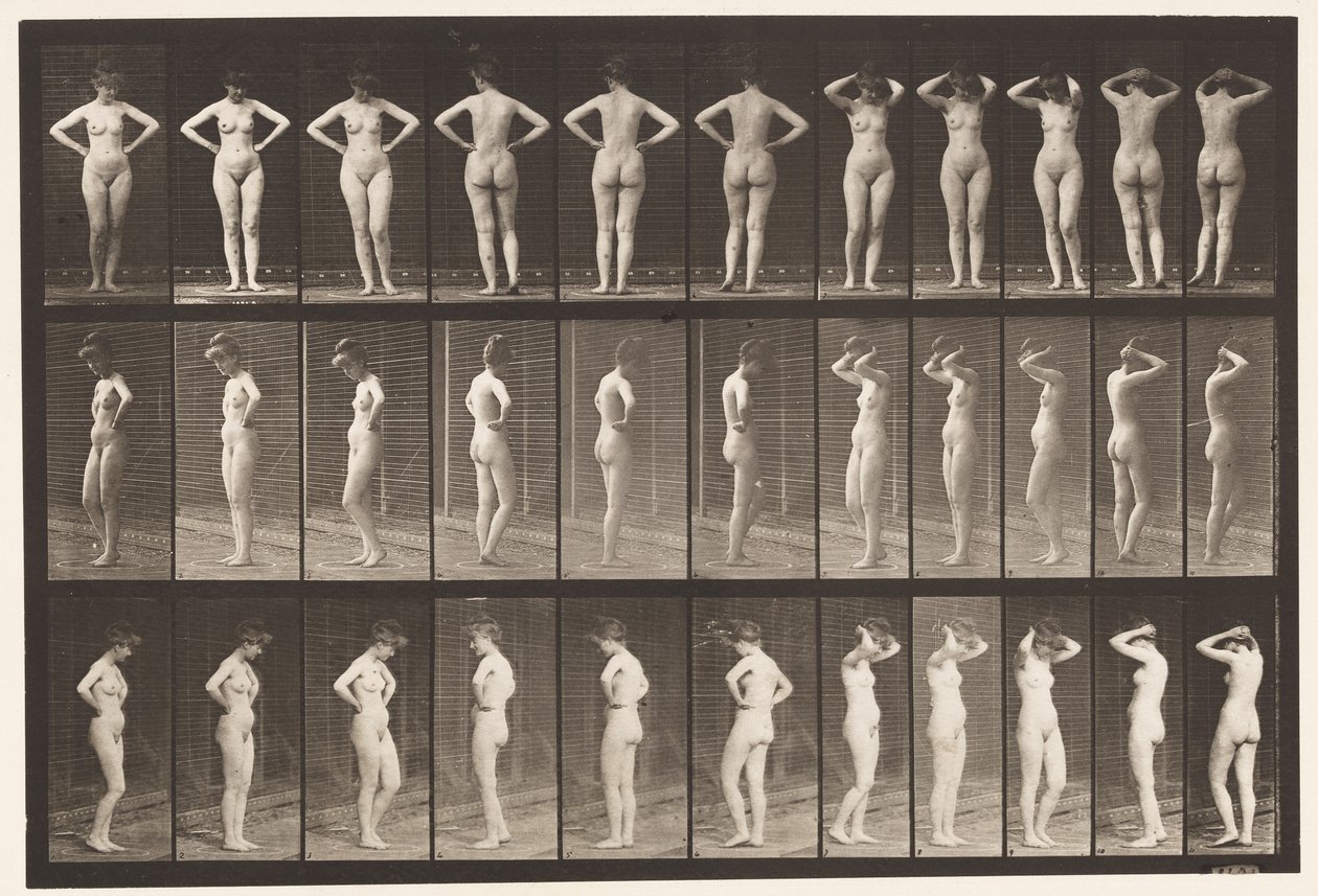 Talíř 531. Různé pózy od Eadweard Muybridge