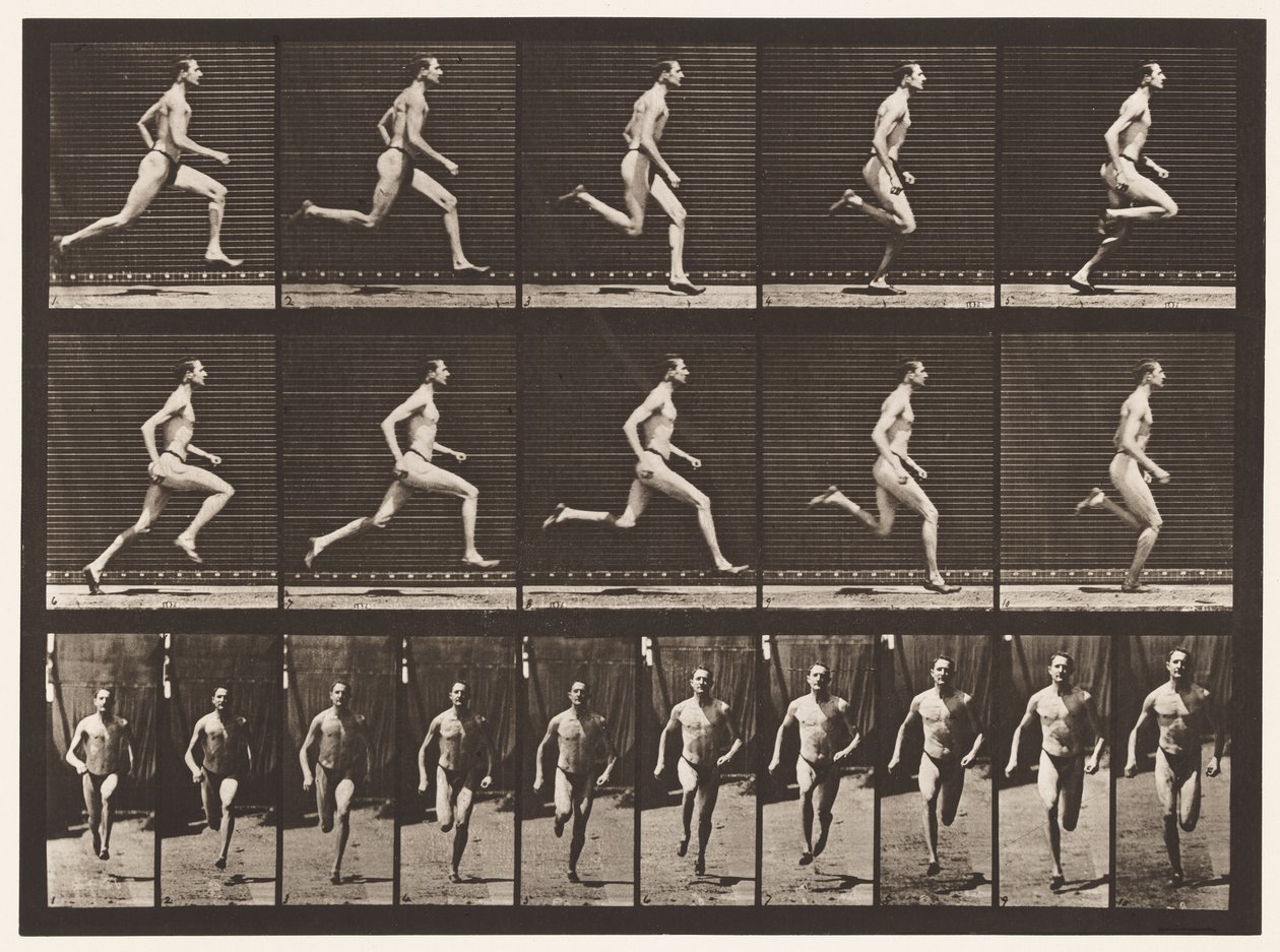 Talíř 60. Běh na půl míle (boty) od Eadweard Muybridge