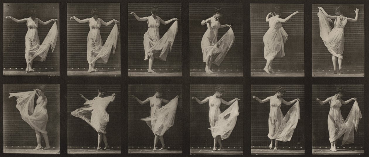 Tabulka číslo 187. Tanec (fantazijní) od Eadweard Muybridge