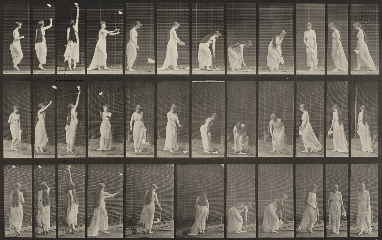 Tabule číslo 463. Natahování se, shýbání a otáčení od Eadweard Muybridge