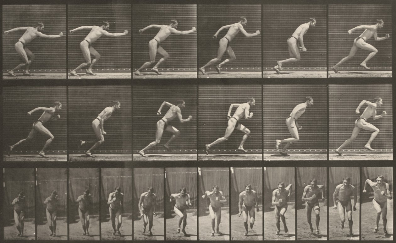 Tabule číslo 59. Začátek běhu od Eadweard Muybridge
