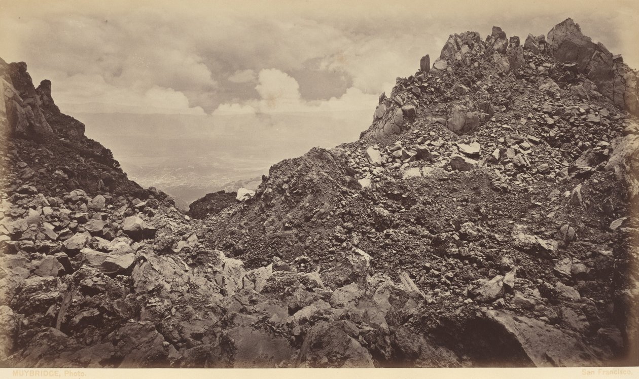 Quezaltenango z kráteru sopky, 1877 (foto) od Eadweard Muybridge