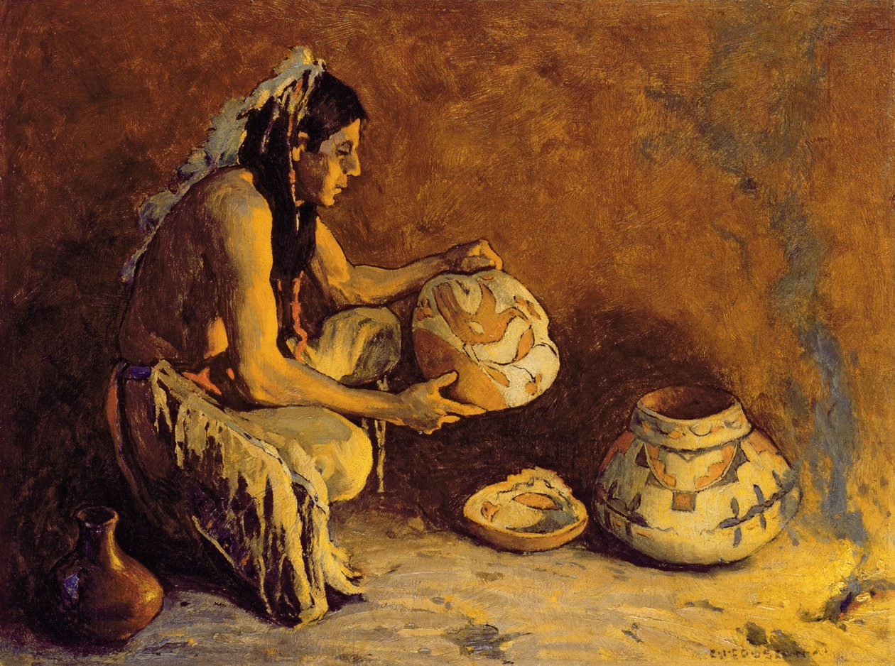 The Bird Jar, 1933 (olej na masonitu) od Eanger Irving Couse