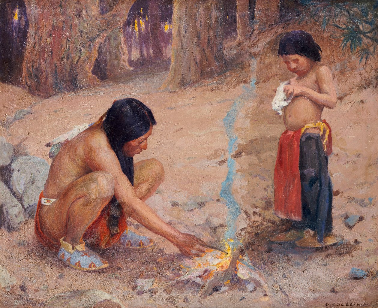 Táborák (olej na plátně) od Eanger Irving Couse
