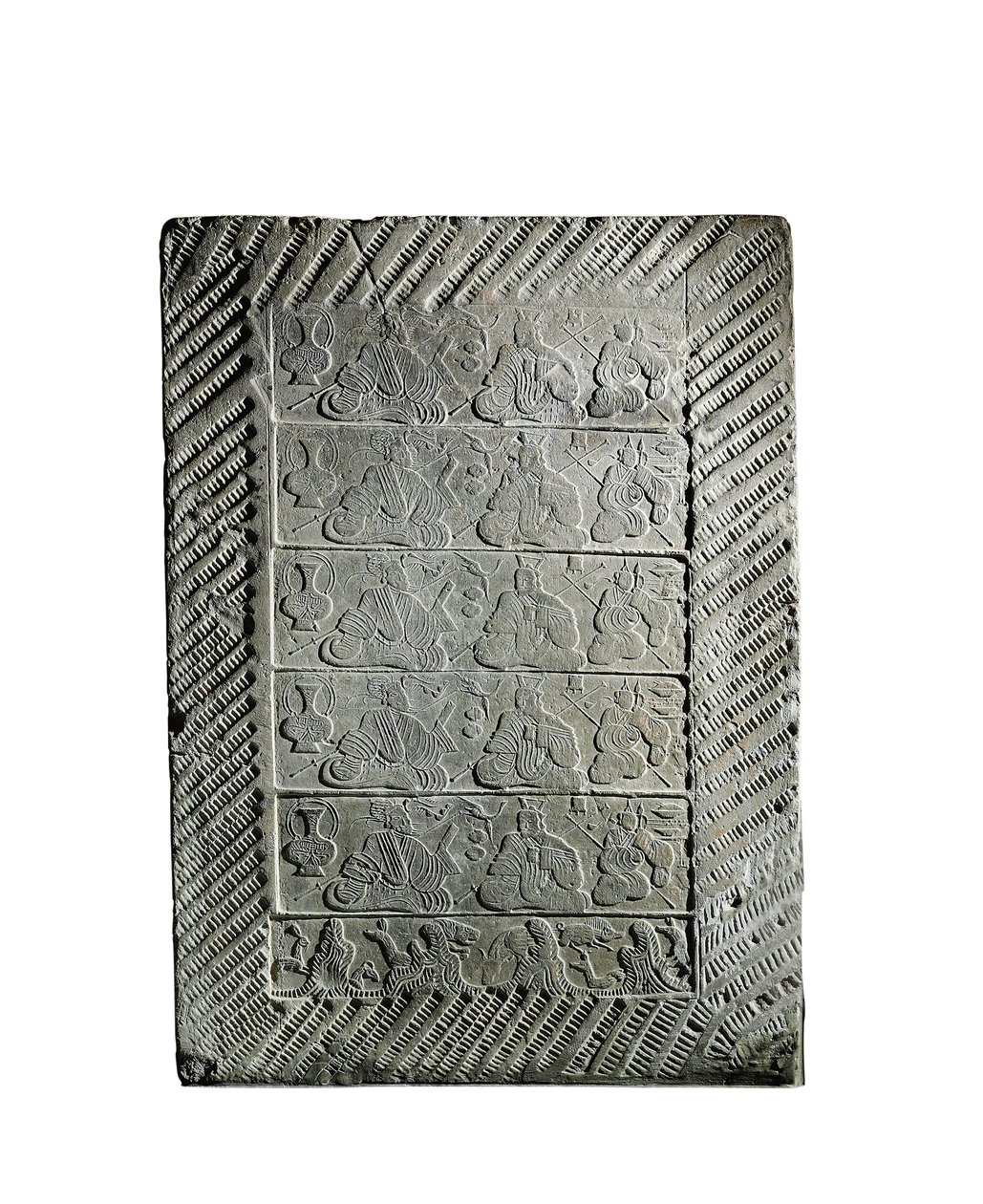 Malé tvarované keramické dlaždice (keramické) od Eastern Han Dynasty Chinese School