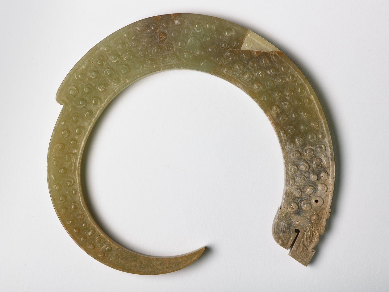 Přívěsek v podobě vlnícího se draka (nefrit) od Eastern Zhou Dynasty Chinese School